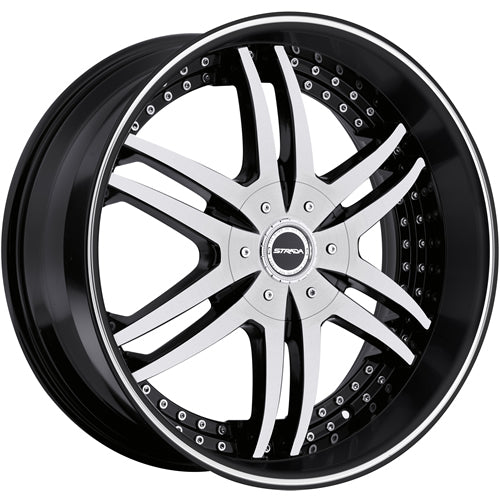 Strada Denaro Black Machined Wheel