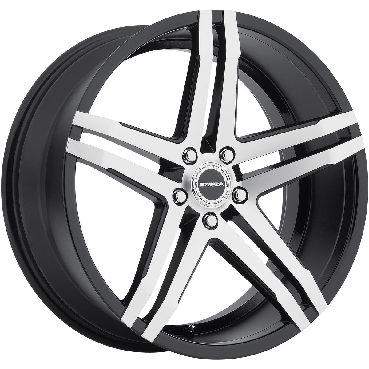 Strada Domani Black Machined Wheel