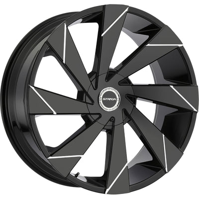 Strada Moto Black Milled Wheel