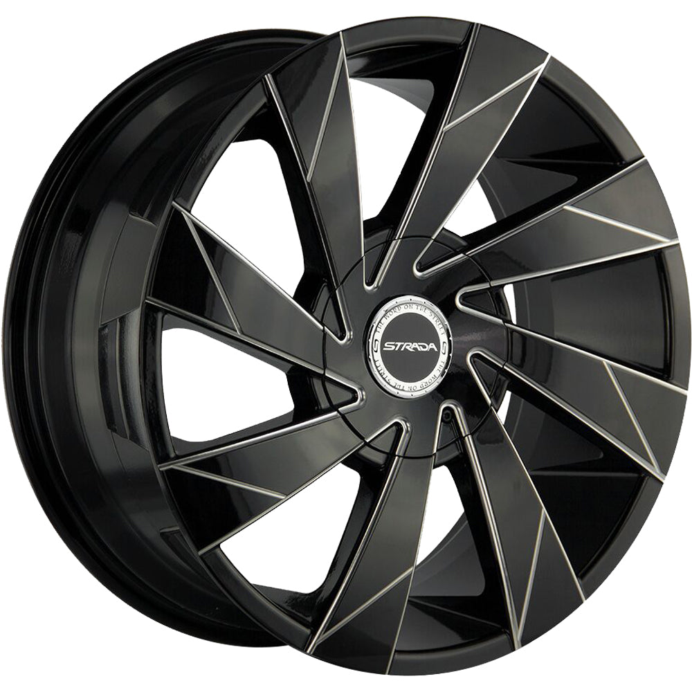 Strada Moto Black Milled Wheel
