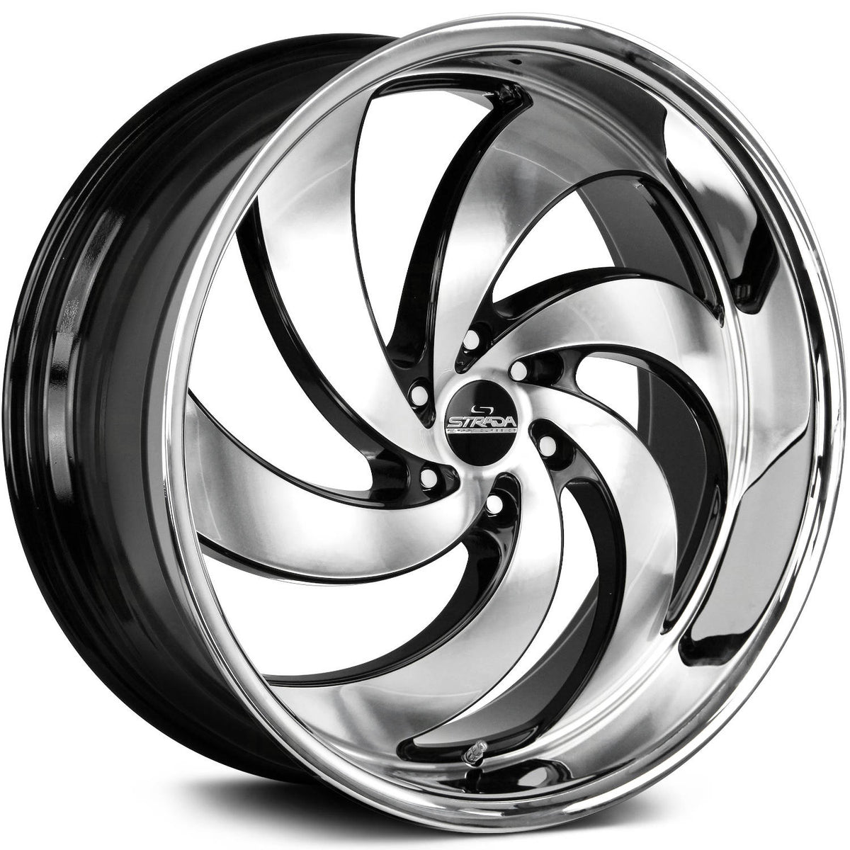 Strada Retro 6 Black Machined Wheel