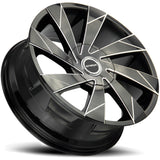 Strada Moto 20x8.5 +40 Gloss Black Milled Spoke Edges premium Euro wheel