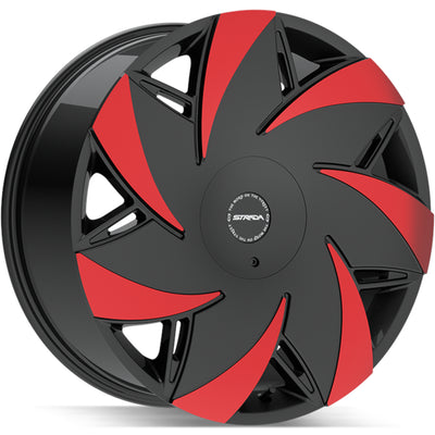 Strada Turbina Black Red Machined Wheel