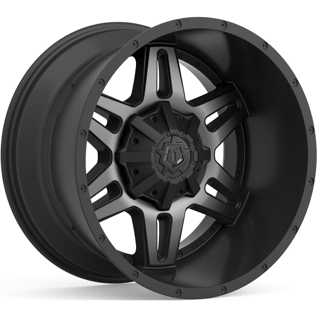 TIS 538MBDT Black Machined Wheel