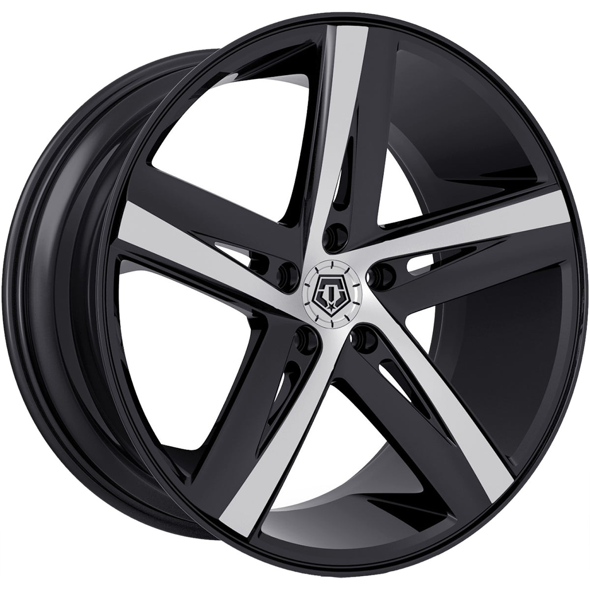 TIS 541MB Black Machined Wheel