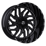 TIS 544B Gloss Black Wheel - angled view