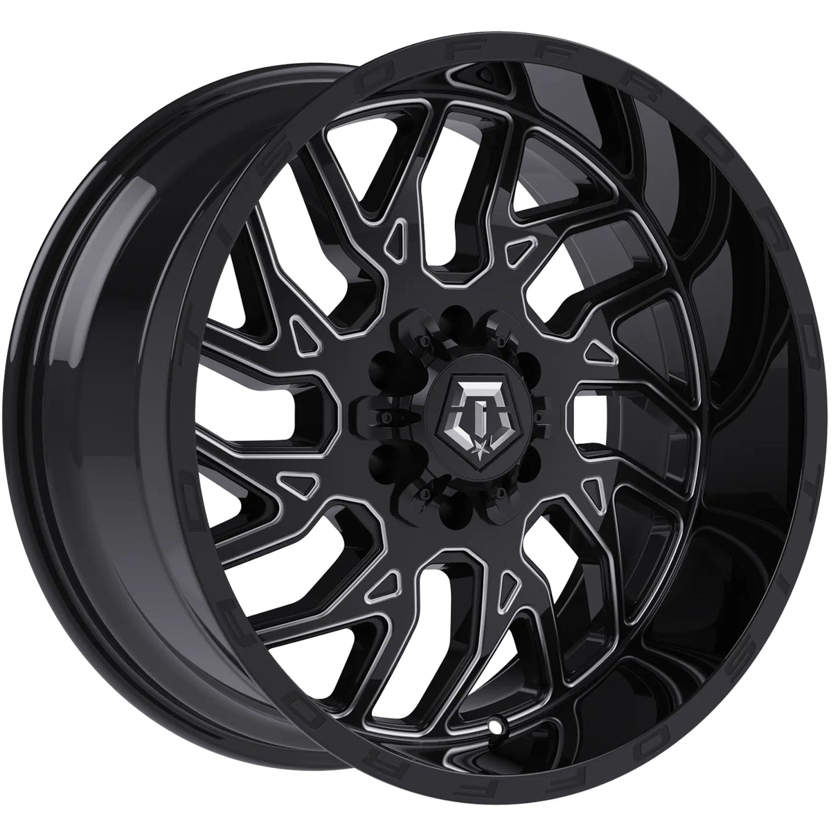 TIS 544BM Black Milled Wheel