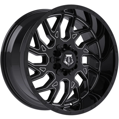 TIS 544BM Black Milled Wheel