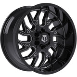 TIS 544BM Black Milled Wheel