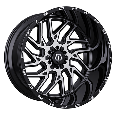 TIS 544MB Black Machined Wheel