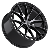 TIS Motorsports 504MB Black Wheel - angled view