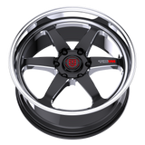 TIS Motorsports 508BM Black Wheel - top view