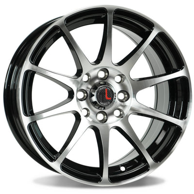 Traklite Wheels Vortex Black Machined Wheel
