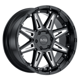 Black Rhino RUSH 18x9.5 +12mm Gloss Black with Milled Spokes