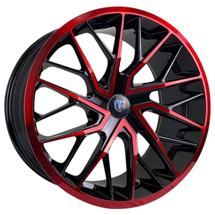 Truform TF-105 Black Red Machined Wheel