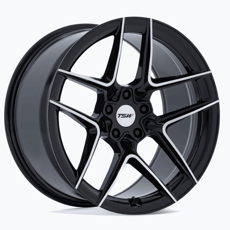 TSW Slipstream Black Machined Wheel