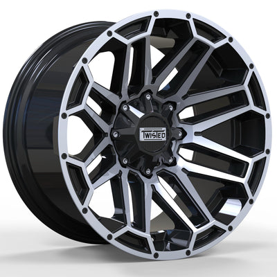 Twisted Offroad Ranger Black Machined Wheel