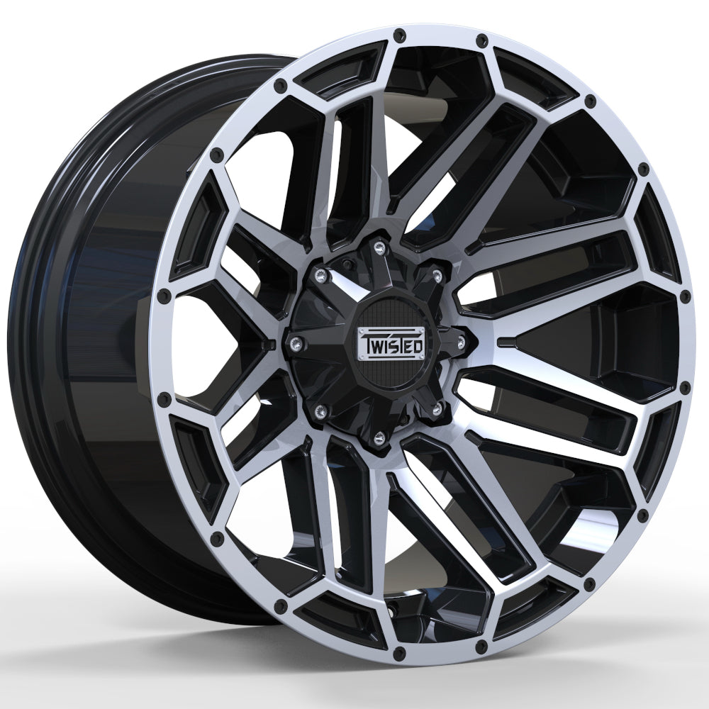 Twisted Offroad Ranger Black Machined Wheel