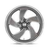 US Mag 1PC U133 DESPERADO 20x8 +1mm Anthracite Milled Diamond Cut Milled