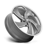 US Mag 1PC U133 DESPERADO 24x10 +5mm Anthracite Milled Diamond Cut Milled