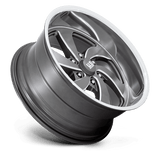 US Mag 1PC U133 DESPERADO 20x8 +1mm Anthracite Milled Diamond Cut Milled