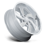 US Mag 1PC Desperado 6 20x8 +1 Brushed Silver with Milled Spoke Accents and a Diamond Cut Lip