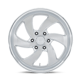 US Mag 1PC Desperado 6 20x8 +1 Brushed Silver with Milled Spoke Accents and a Diamond Cut Lip