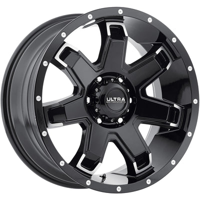 Ultra Bent-7 Black Machined Wheel