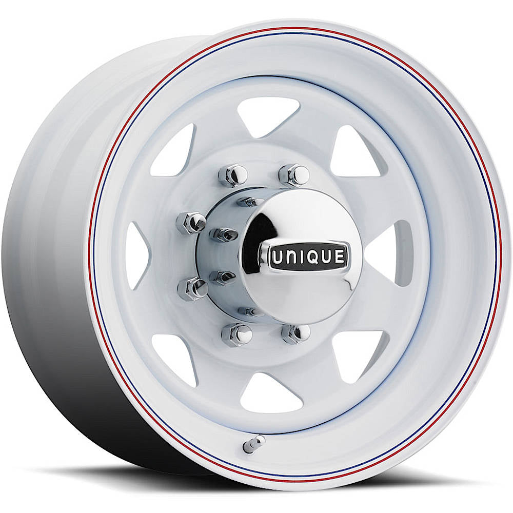 Unique 8 Spoke White Wheel