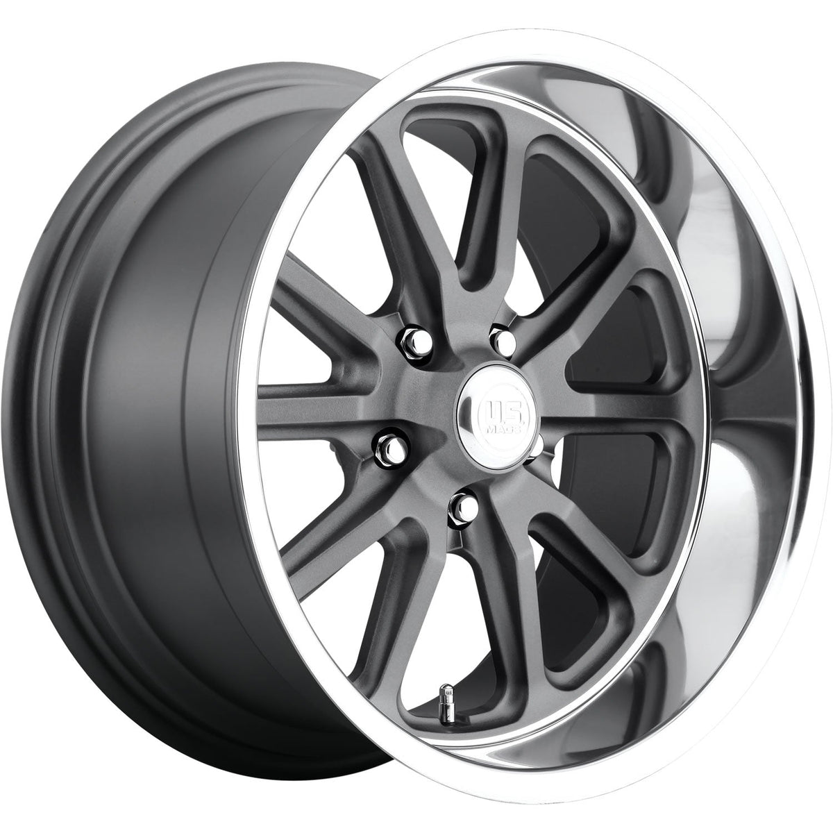 US Mags Rambler U111 20x10 +40mm Gray with Polished Lip