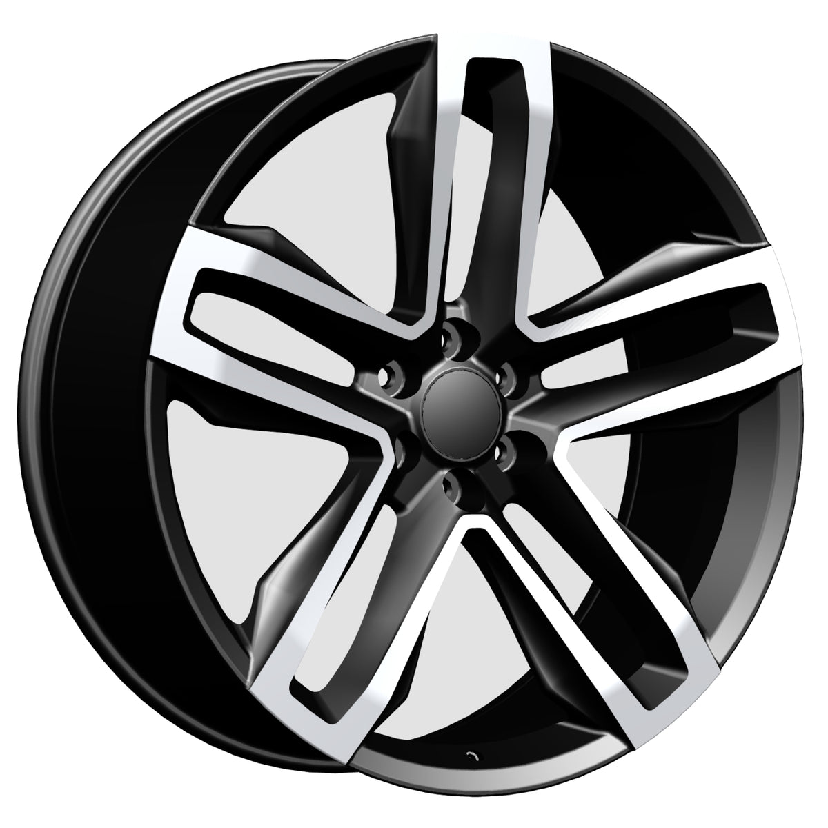 USA Replica 2109 Black Machined Wheel