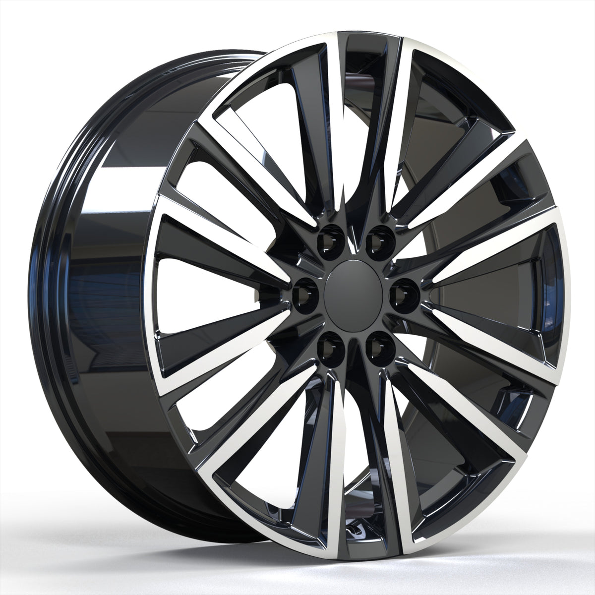 USA Replica 2135 Black Machined Wheel