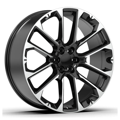 USA Replica 2146 Black Machined Wheel