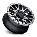 Black Rhino Powersports LA PAZ UTV 15x7 +51mm Semi Gloss Black with Machined Face