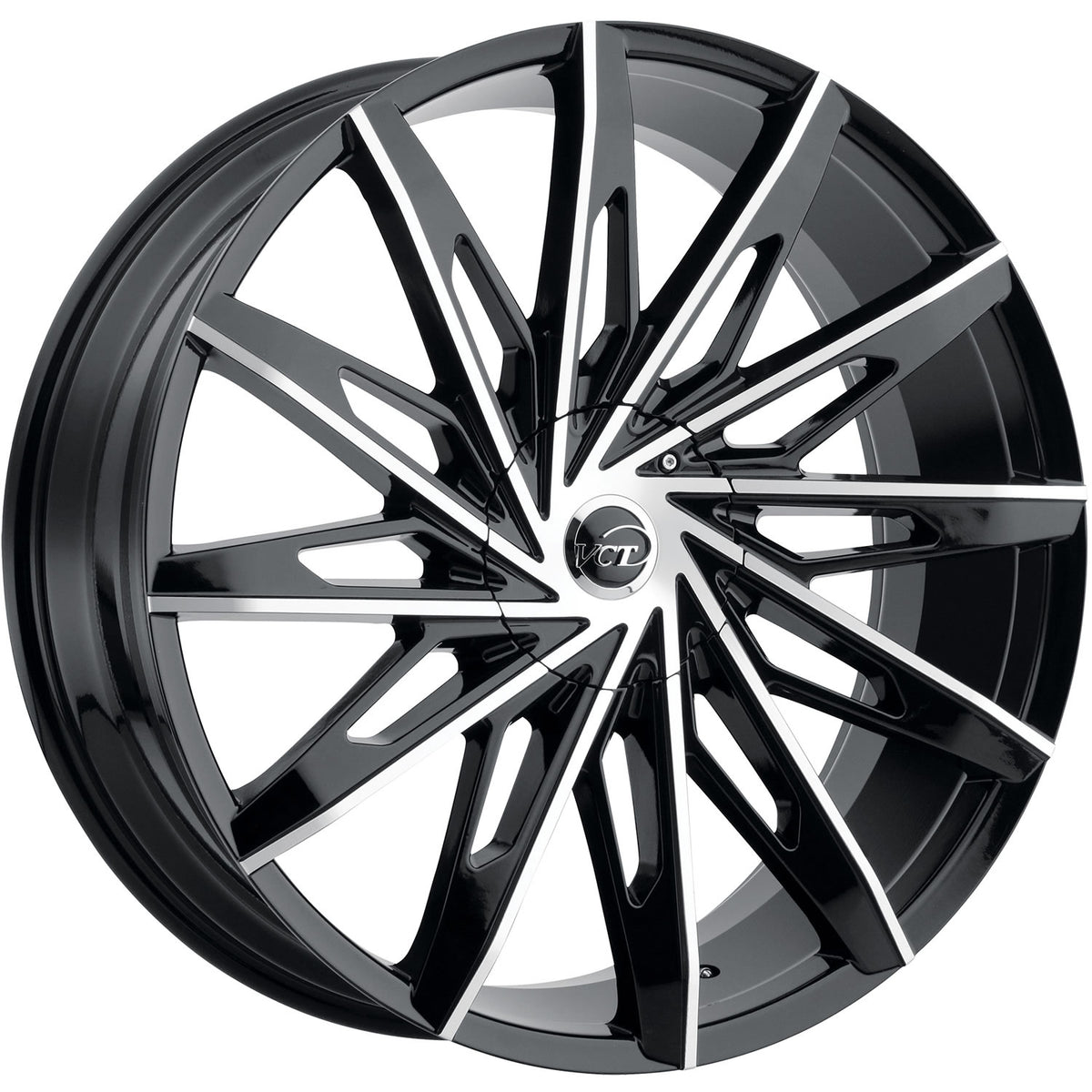 VCT V86 Black Machined Wheel