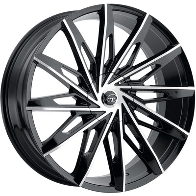 VCT V86 Black Machined Wheel