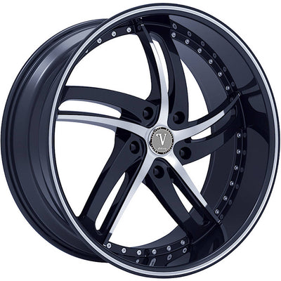 Velocity VW25-M Black Machined Wheel