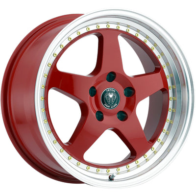 Venom 11 Red Machined Wheel
