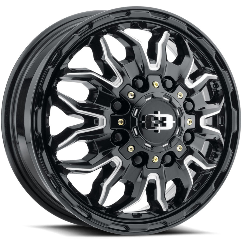 Vision Korupt Dually Black Milled Wheel