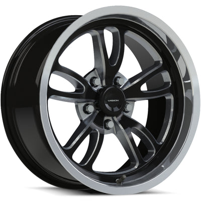 Vision Patriot Black Milled Polished wheel