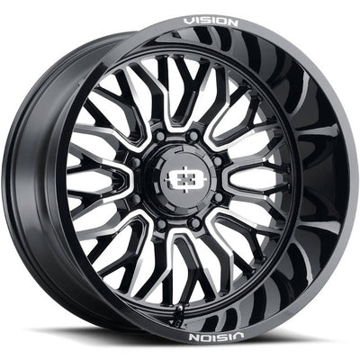 Vision Riot Black Machined Wheel