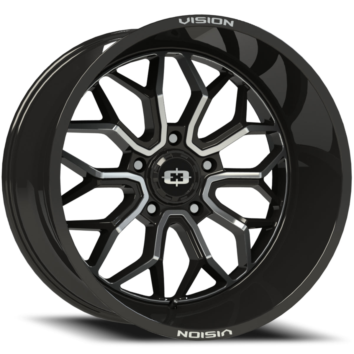 Vision Riot Black Machined Wheel