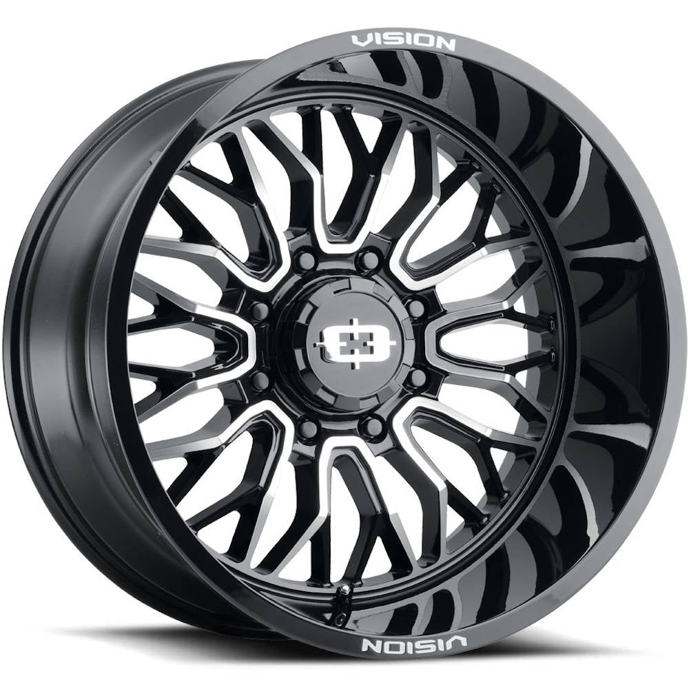 Vision Riot 22x12 -51 Black Machined