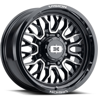 Vision Riot Black Machined Wheel
