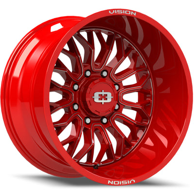 Vision Riot Red Milled Wheel