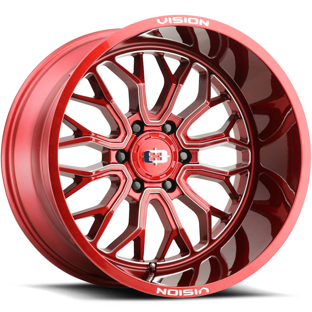 Vision Riot Red Milled Wheel