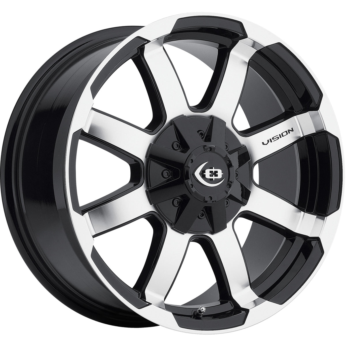 Vision Valor Black Machined Wheel