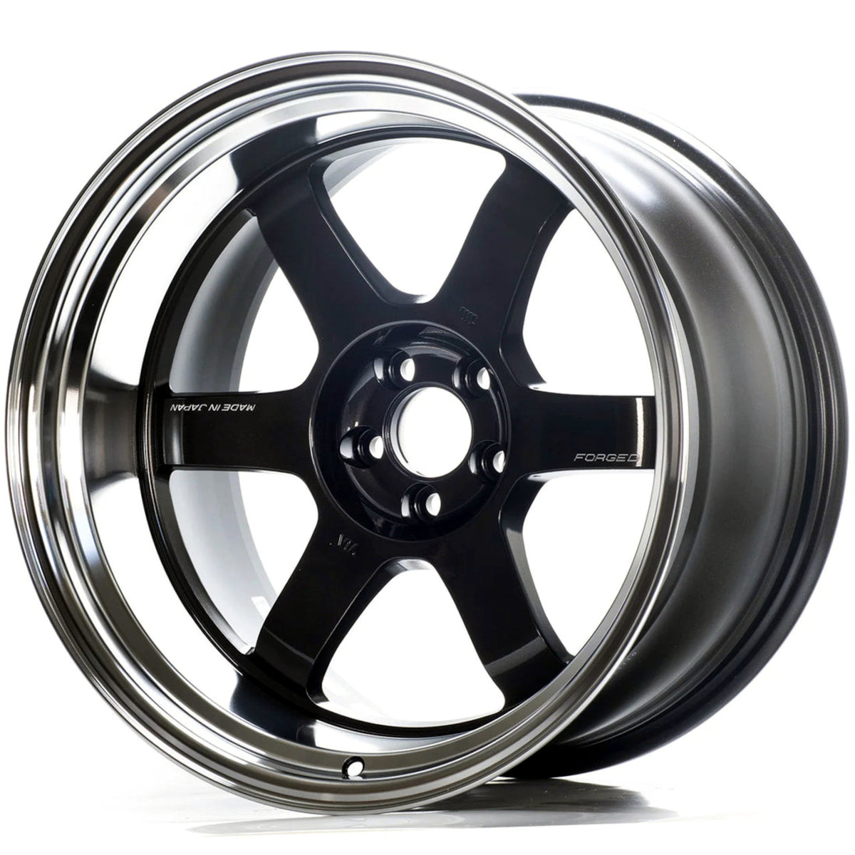 Volk TE37V Mk II Black Machined Wheel