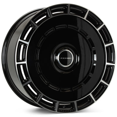 Vossen HF-9 Black Polished Wheel