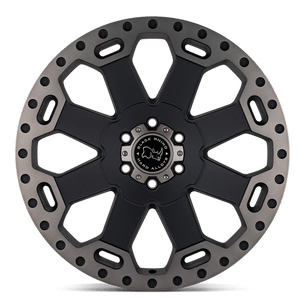 Black Rhino WARLORD 18x9 +12 Matte Black with Machined Dark Tint